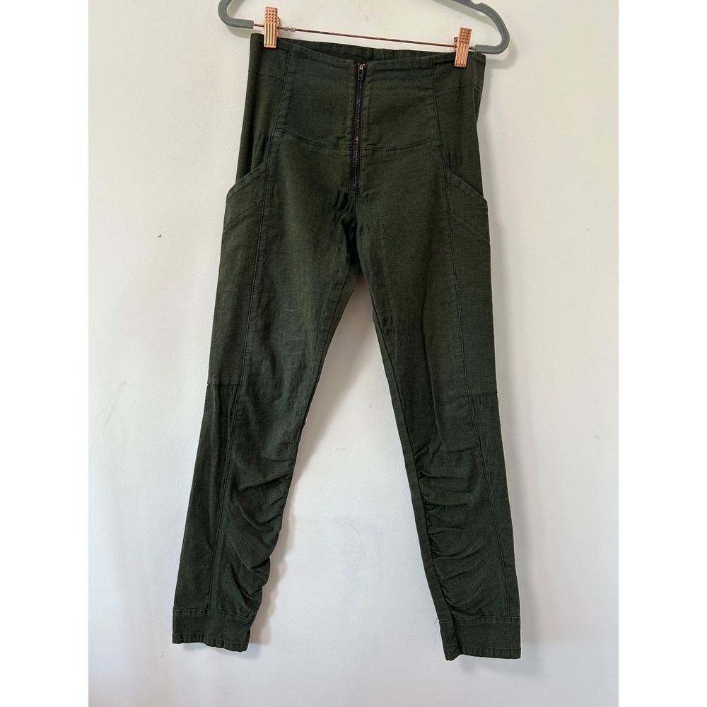 Prairie Underground Motocross Pants Women S Green Gorpcore High Waist Ruched